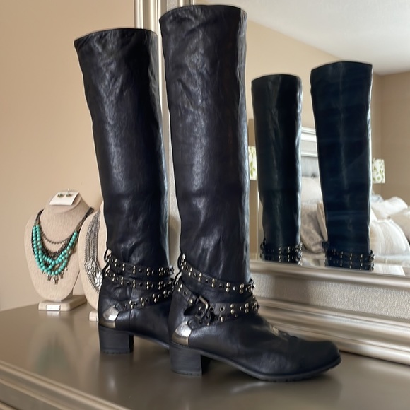 Stuart Weitzman Over The Knee Leather Boots - Picture 3 of 10
